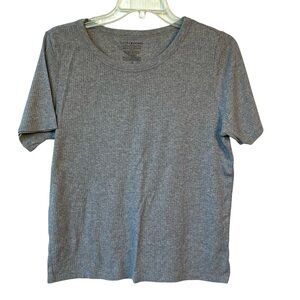 Lucky Brand XL NWOT heathered gray ribbed tee shirt